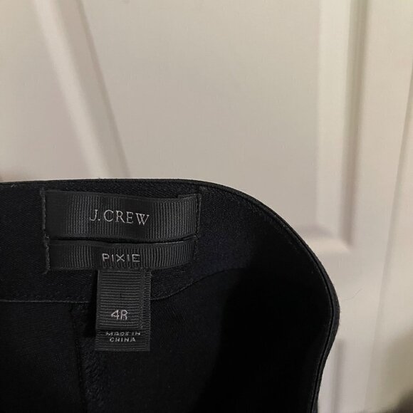 J. Crew Womens Black Exposed Zipper Back Stretch Pixie Ankle Skinny Pants Size 4 - Picture 3 of 10